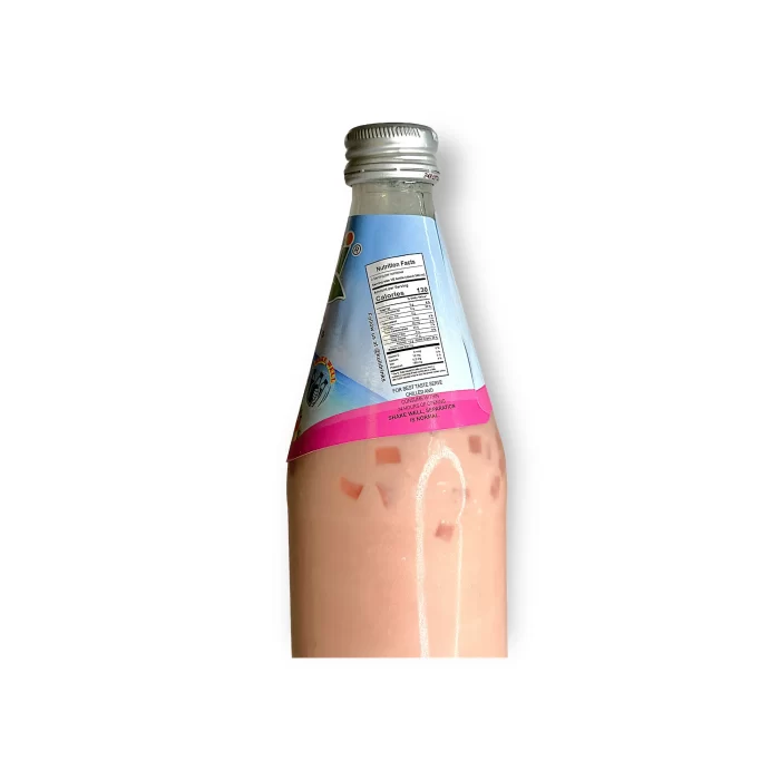 Kuli Bebida de Leche de Coco con Nata de Coco - Sabor Fresa 480ml