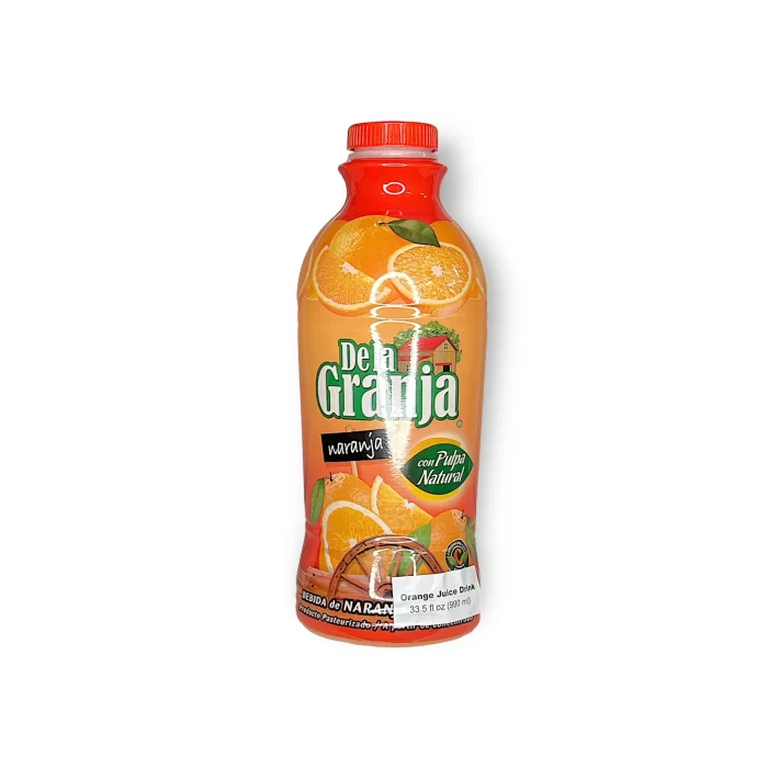 Bebida de naranja De la Granja con pulpa natural - 1 litro (33.8 oz)