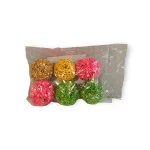 Alboroto Mi Patria - Bolas de Palomitas Dulces de Colores - Paquete de 6